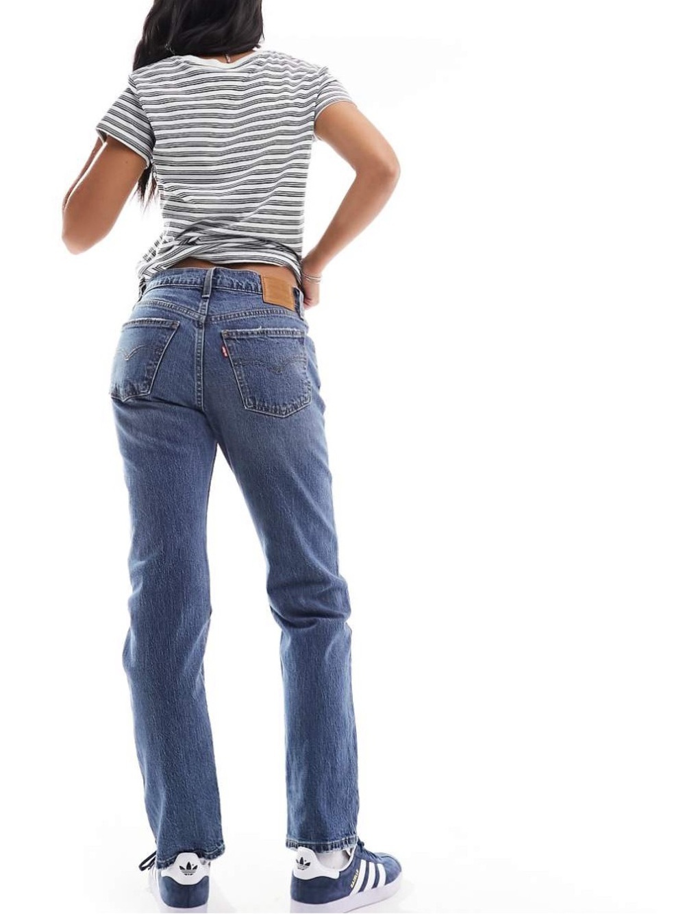 Levis Middy Straight Jeans Medium Wash size 27 Mid Rise Straight Leg